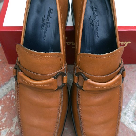 Vintage Salvatore Ferragamo Gancino Loafers, 11 M